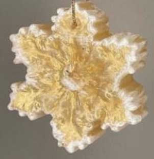 Snow Flake Christmas Candle