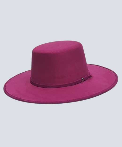 Andres Suede Hat Fuchsia