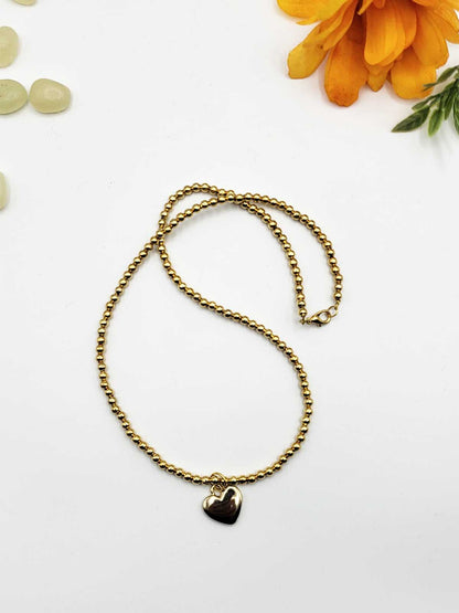 Golden Heart Pendant Necklaces